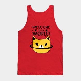 Welcome To My World Cat Tank Top